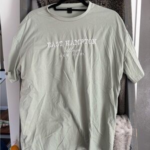 Mint Green East Hampton T-Shirt, oversized fit.